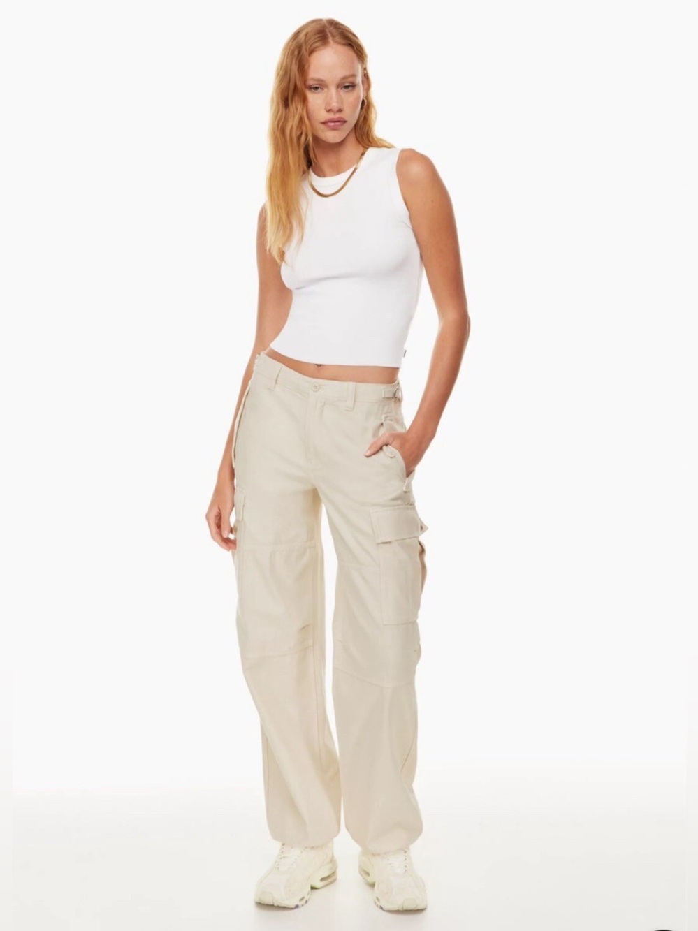 Aritzia TNA Beige Cargo Pants - women’s Utility Trousers